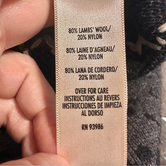 August Max Woman Vtg Size 1X Lambs Wool Cardigan Christmas Embroidery Zip Front - Picture 13 of 14